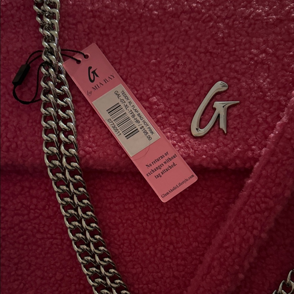 Elegant Pink Textured Shoulder Bag - Picture 2 of 4